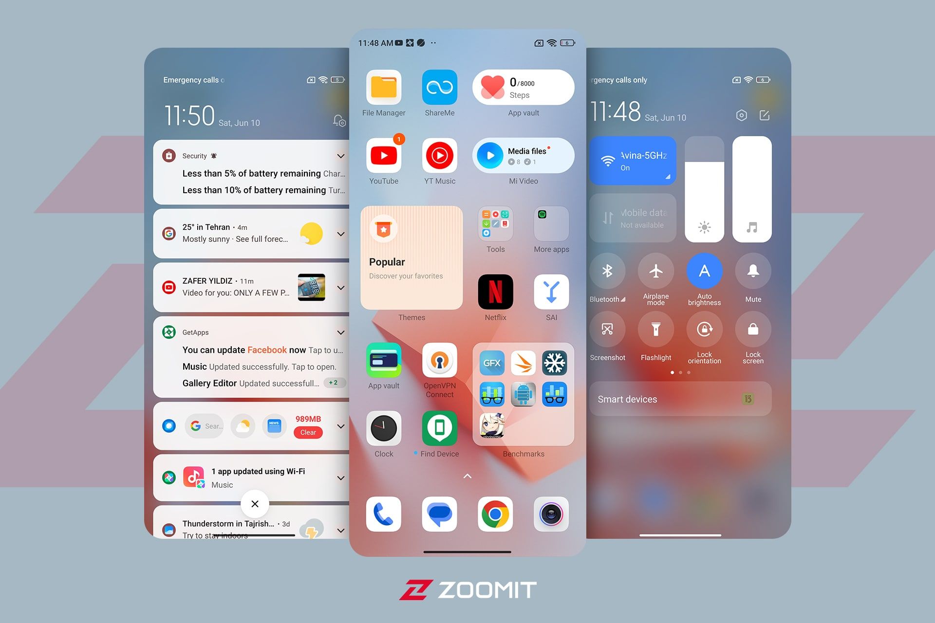 رابط کاربری MIUI 14 شیائومی ۱۳ لایت