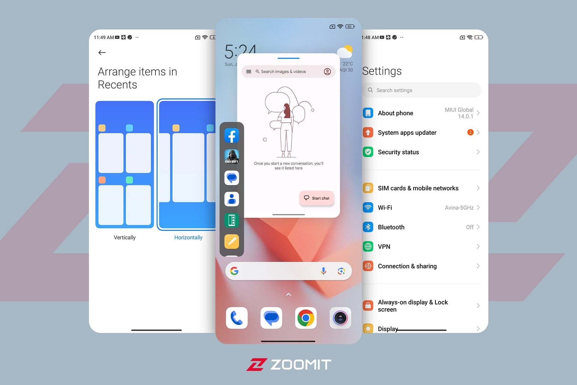 شخصی سازی رابط کاربری MIUI 14 شیائومی ۱۳ لایت