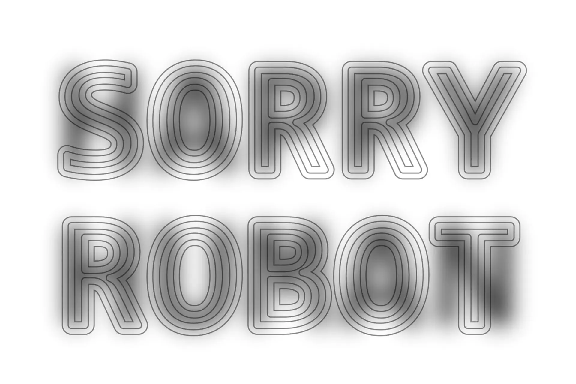 فونت MixFont با دو لایه متن Sorry Robot و Happy Human