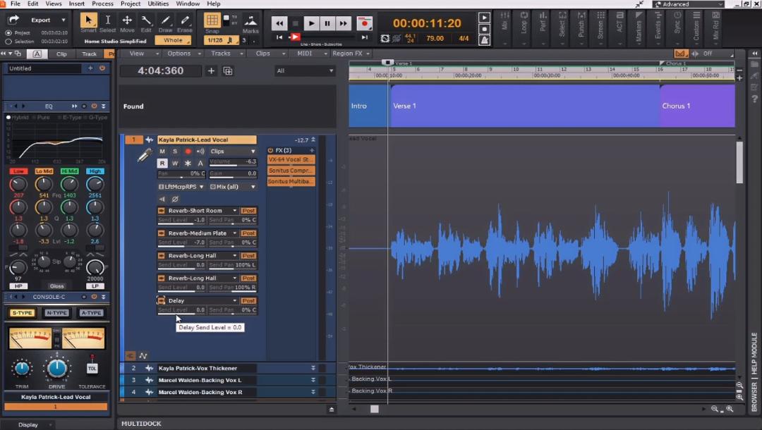 محیط کاربری برنامه Cakewalk