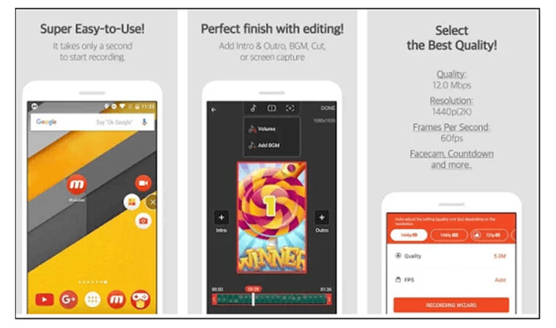 برنامه‌ی Mobizen screen recorder