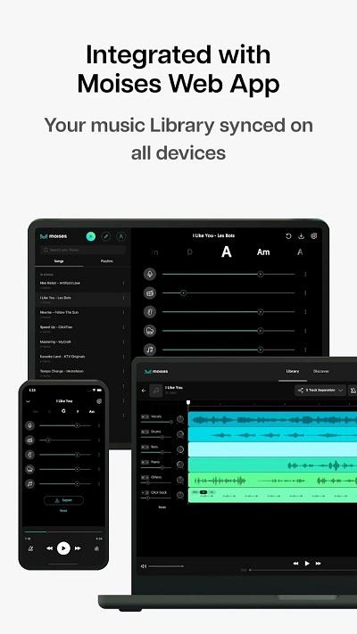  اپلیکیشن Moises برای حدف صدا خواننده آهنگ