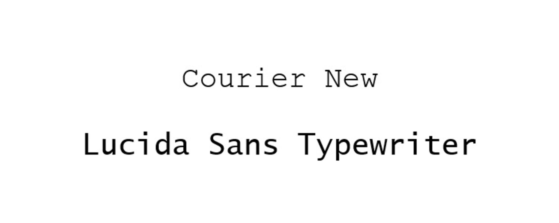 دو نوع فونت Monospaced لاتین