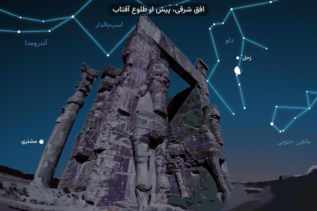 دروازه ملل تخت جمشید آسمان شب صورت فلکی
