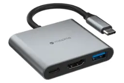 ابعاد و اندازه هاب USB هاب USB-C موفی 3 پورت مدل Multimedia Hub