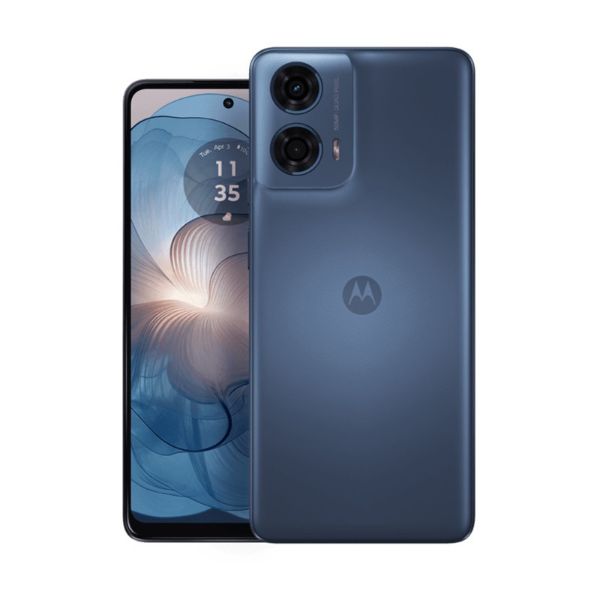 نمایی از گوشی Moto G24 Power به رنگ آبی کاربنی