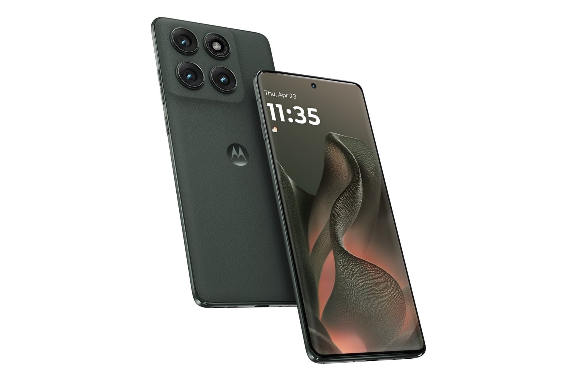 نمای جانبی گوشی موبایل موتورولا اج نسخه 2025 سبز تیره / Motorola Edge 2025