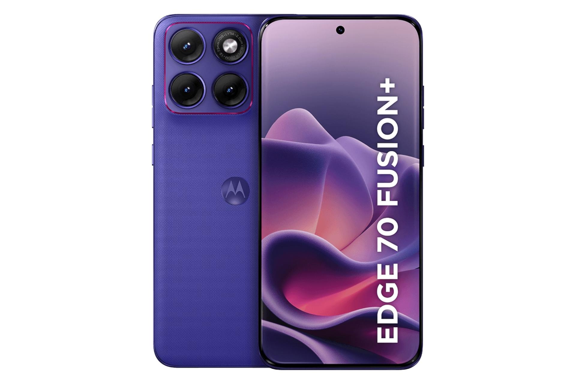 پنل جلو و پشت گوشی موبایل موتورولا اج 70 فیوژن پلاس آبی / Motorola Edge 70 Fusion Plus