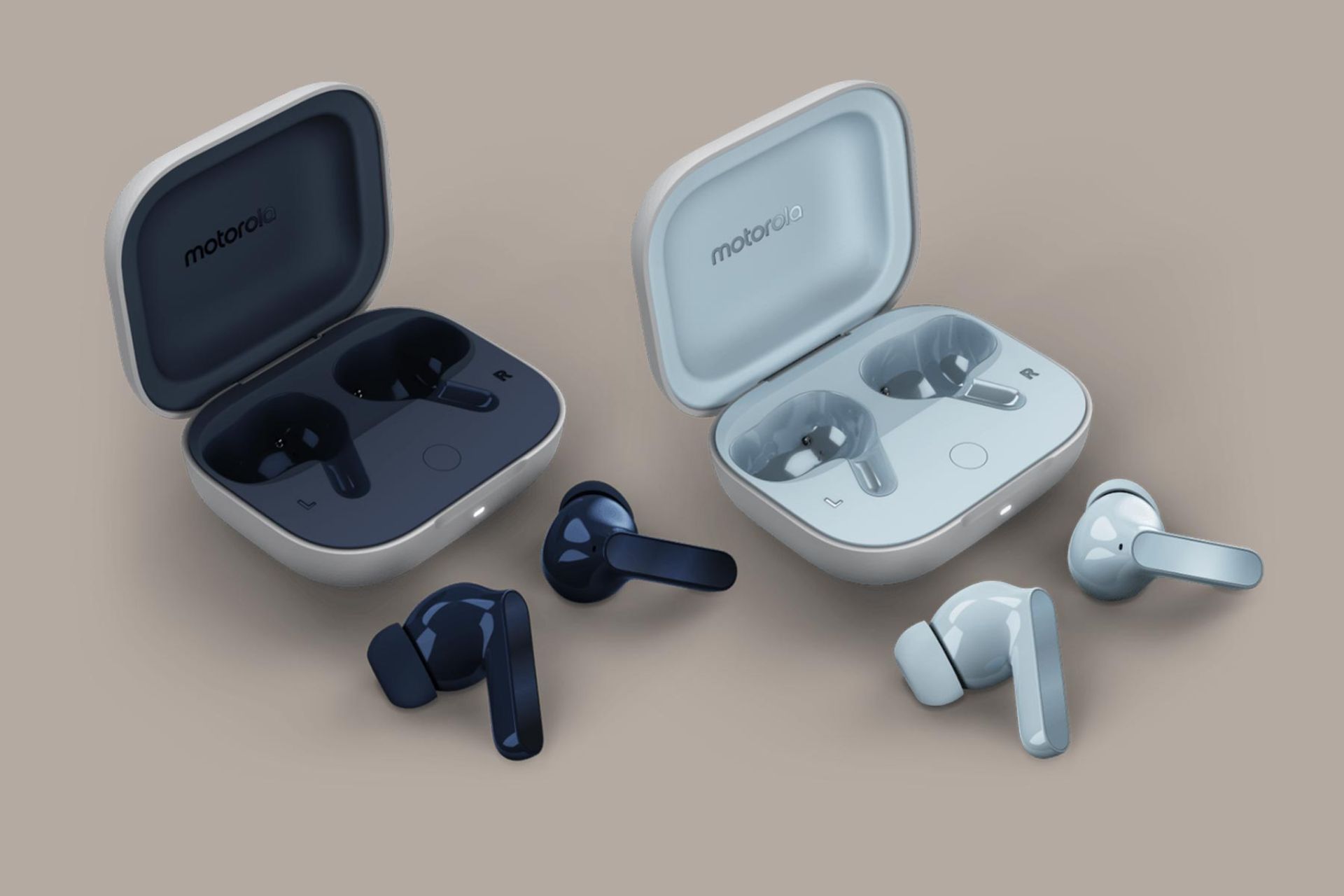 هدفون موتورولا موتو بادز آبی کمرنگ و پر رنگ