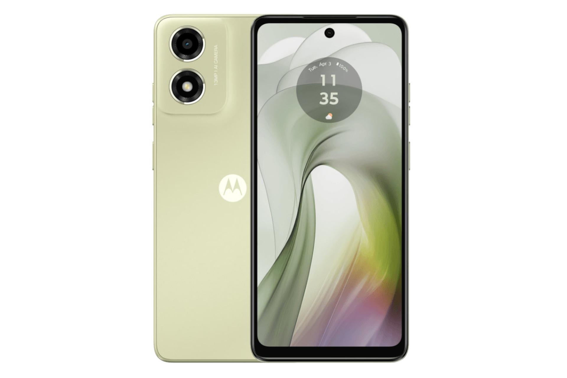 پنل جلو و پشت گوشی موبایل موتو E14 موتورولا سبز روشن / Motorola Moto E14