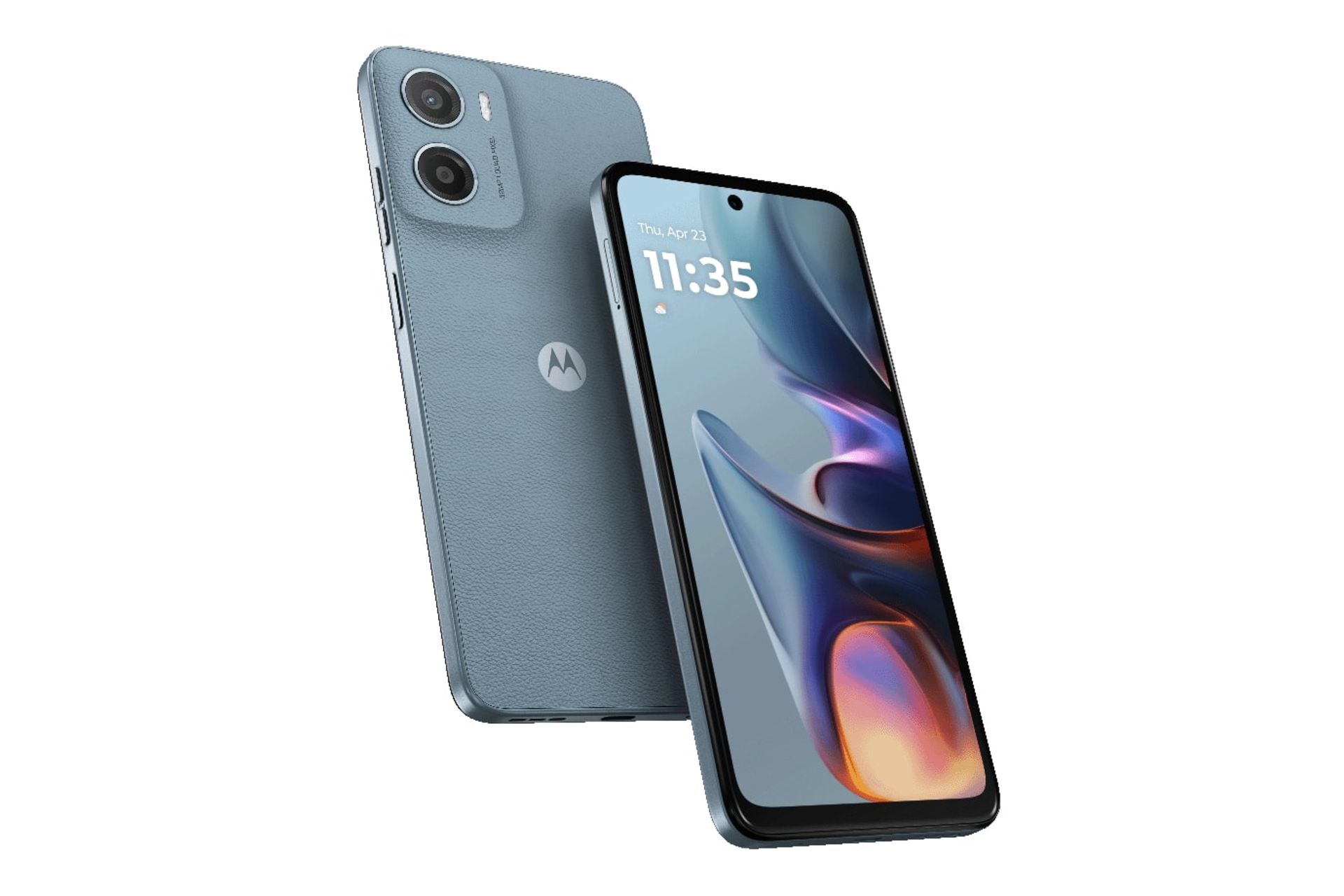 لبه های کناری گوشی موبایل موتو E15 موتورولا آبی / Motorola Moto E15