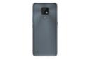 نمای پنل پشت گوشی موبایل موتو E7 موتورولا / Motorola Moto E7 با نمایش لوگو، سنسور اثر انگشت و دوربین پنل پشت رنگ خاکستری