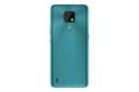 نمای پنل پشت گوشی موبایل موتو E7 موتورولا / Motorola Moto E7 با نمایش لوگو، سنسور اثر انگشت و دوربین پنل پشت رنگ سبز