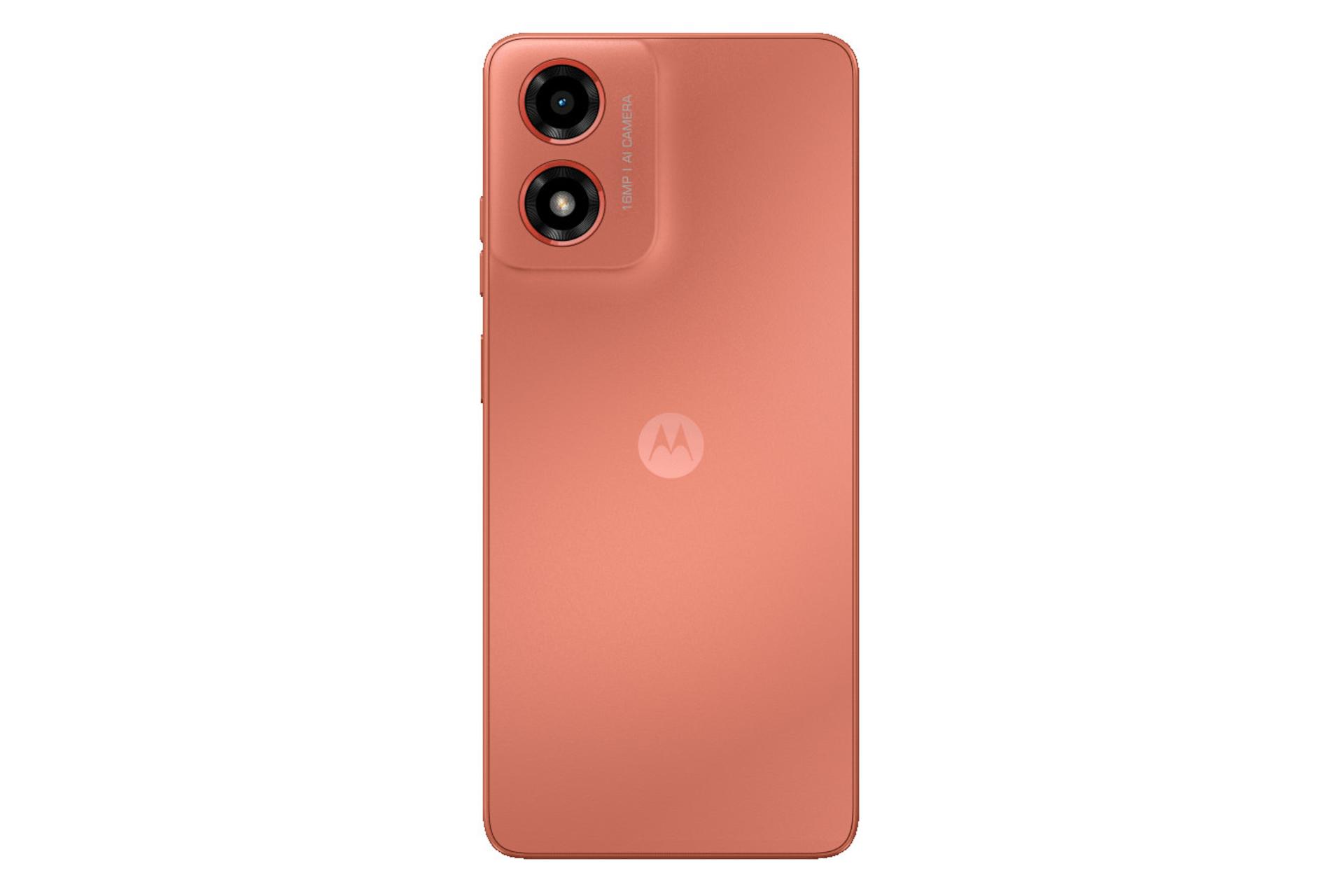 پنل پشت و چینش دوربین گوشی موبایل موتو G04s موتورولا نارنجی / Motorola Moto G04s