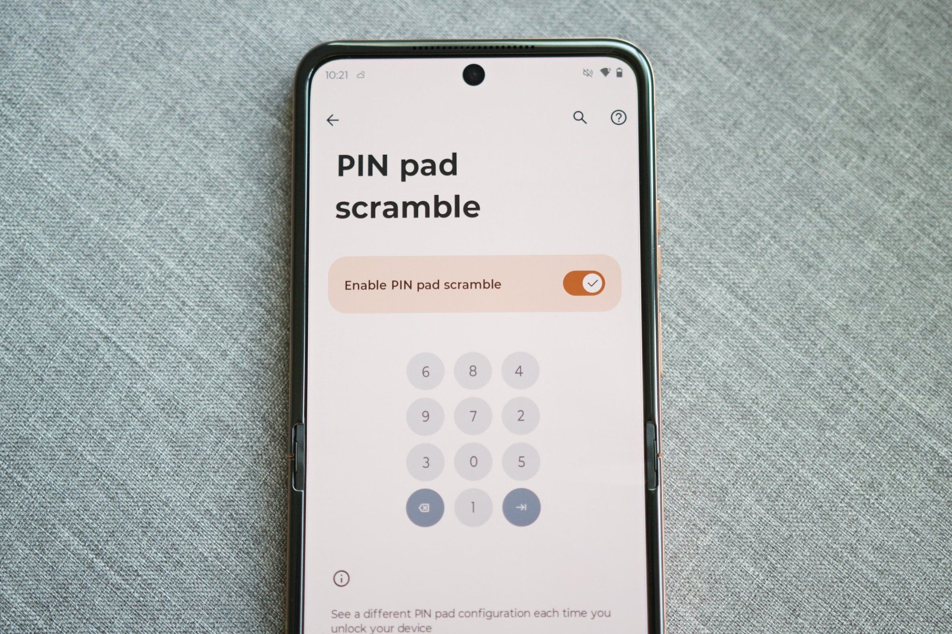 ویژگی PIN Scramble موتورولا