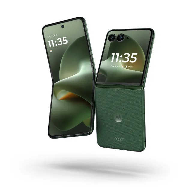 نمای جلو و پشت گوشی موتورولا ریزر ۷۰ پلاس