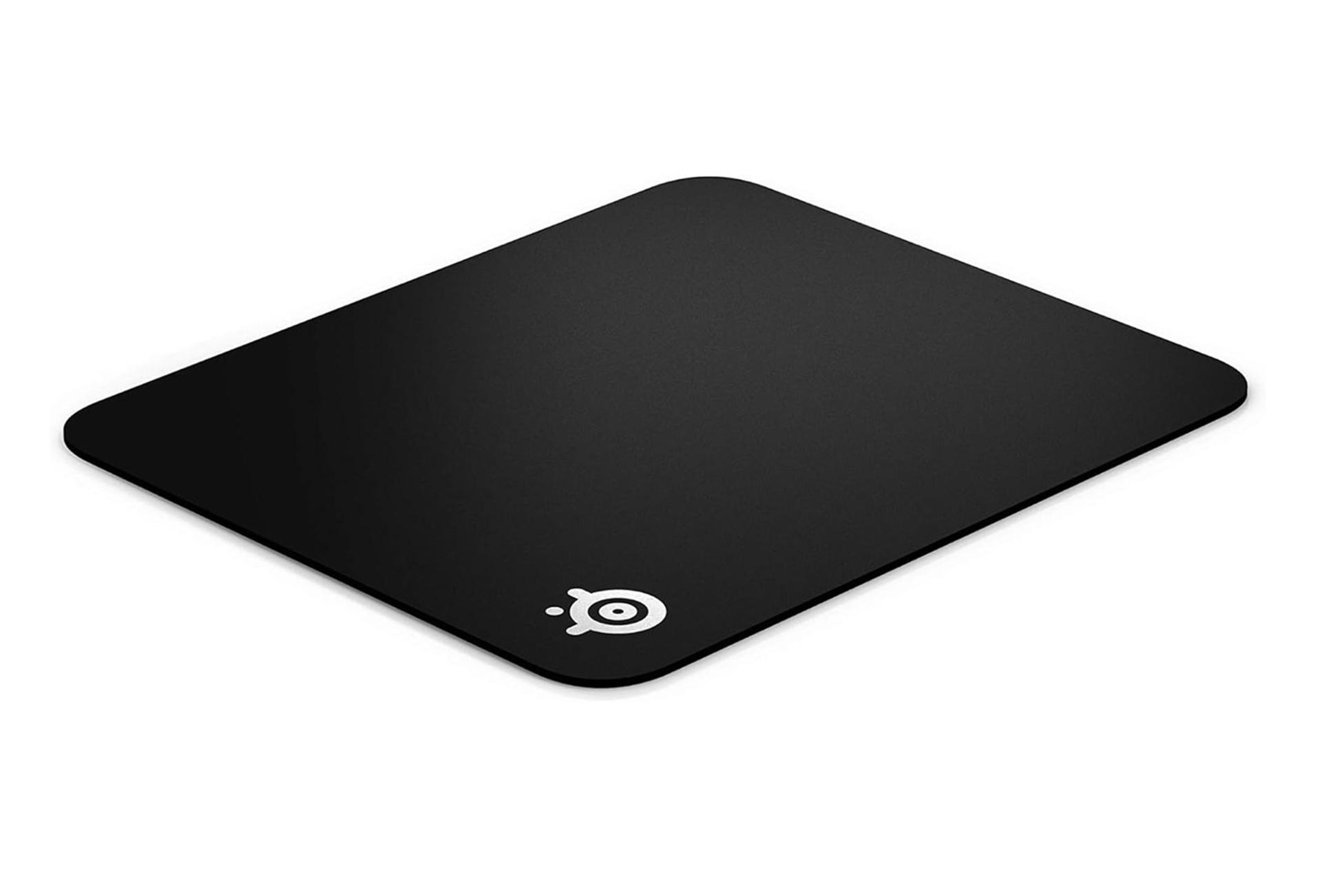 ماوس پد استیل سریز SteelSeries QcK Hard نمای بالا و چپ رنگ مشکی