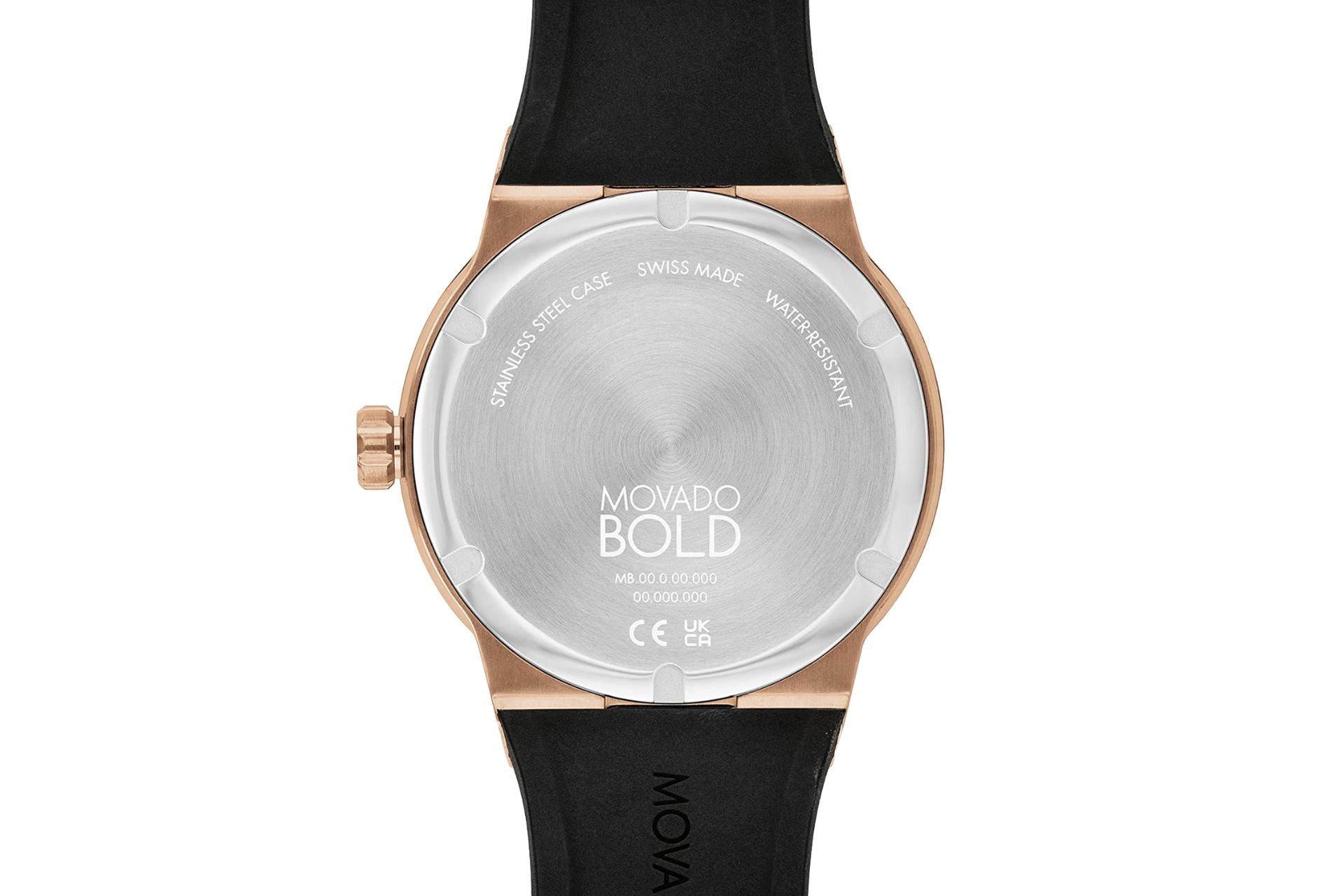 نمای پشت ساعت مچی مردانه موادو BOLD Fusion 3600851 با نمایش لوگو