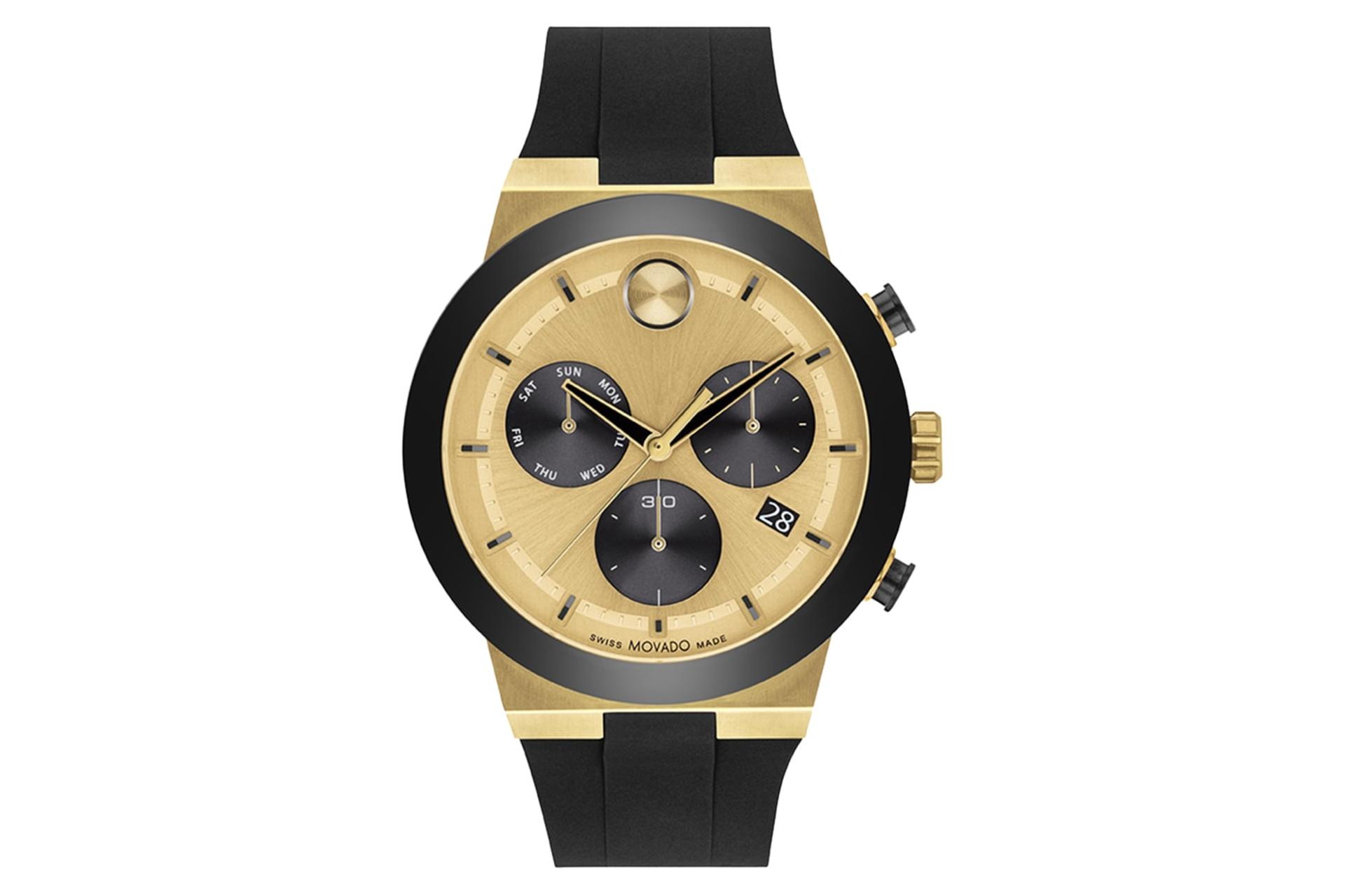 نمای جلوی ساعت مچی مردانه موادو BOLD Fusion Chronograph 3600895 با نمایش لوگو و عقربه‌ها