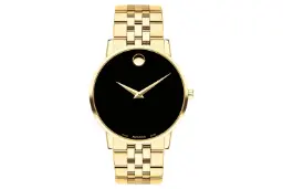 نمای جلوی ساعت مچی مردانه موادو Museum Classic 607203 با نمایش عقربه و لوگو