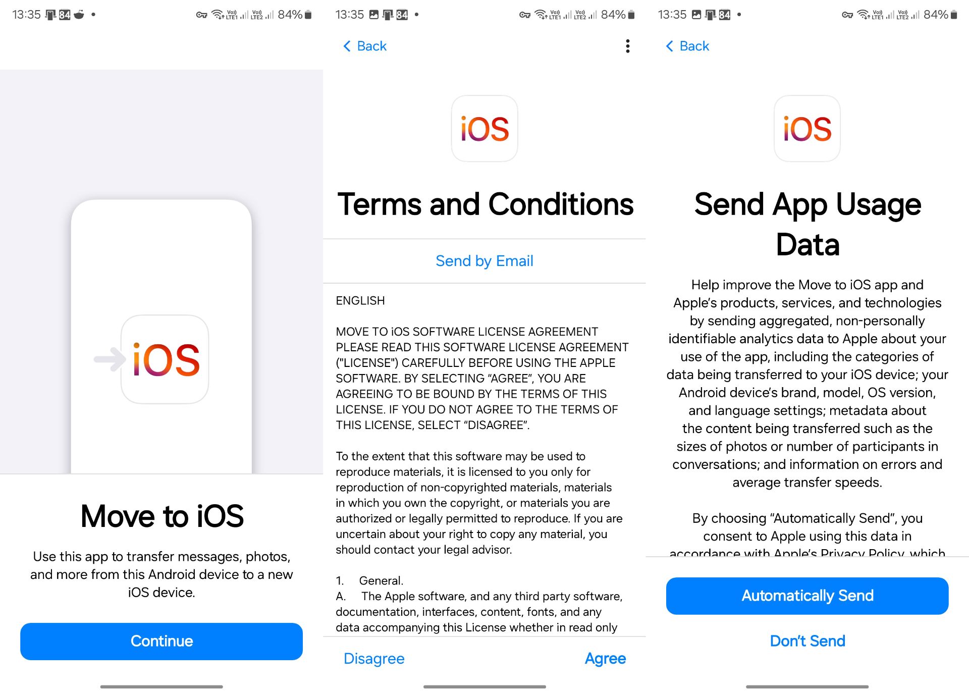 اپلیکیشن Move to iOS اندروید