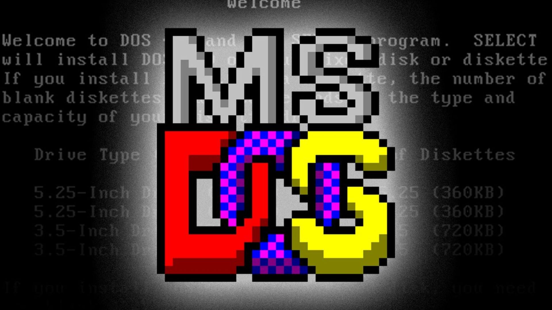 لوگوی MS-DOS بر روی خط فرمان