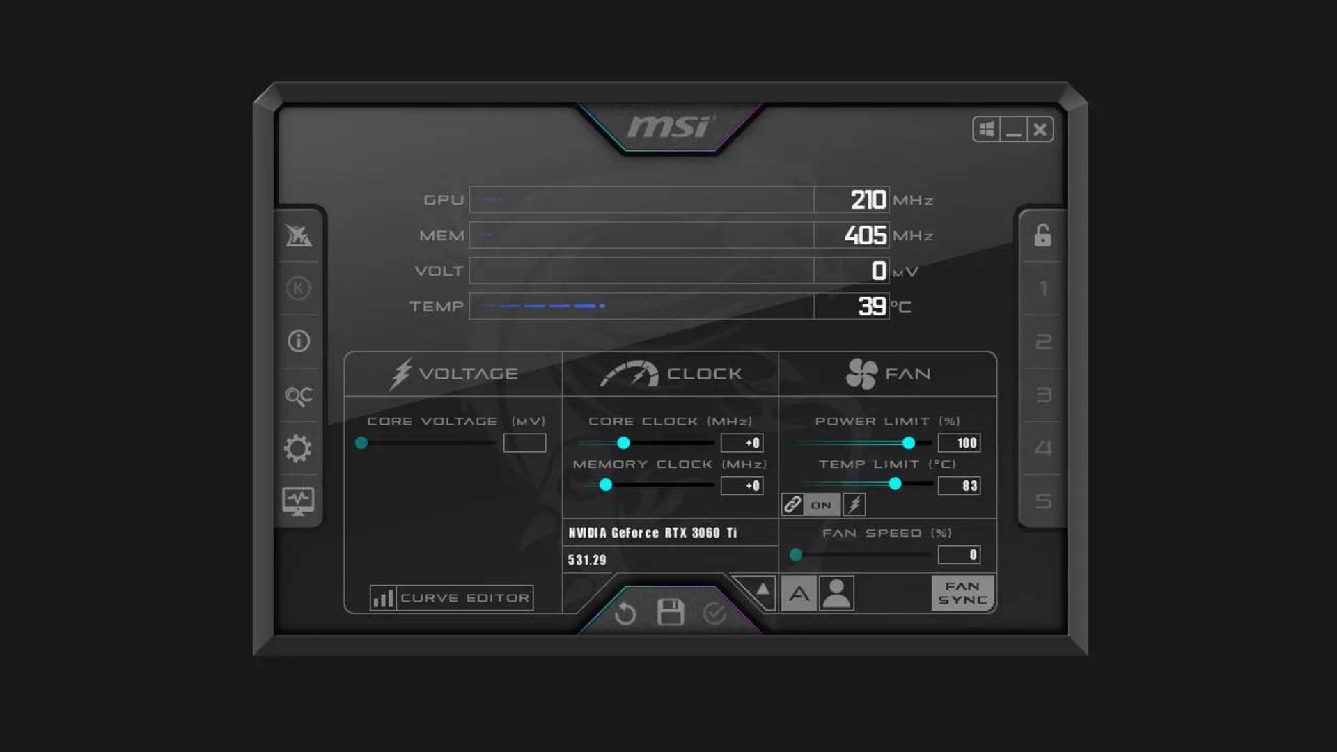 نرم افزار MSI Afterburner