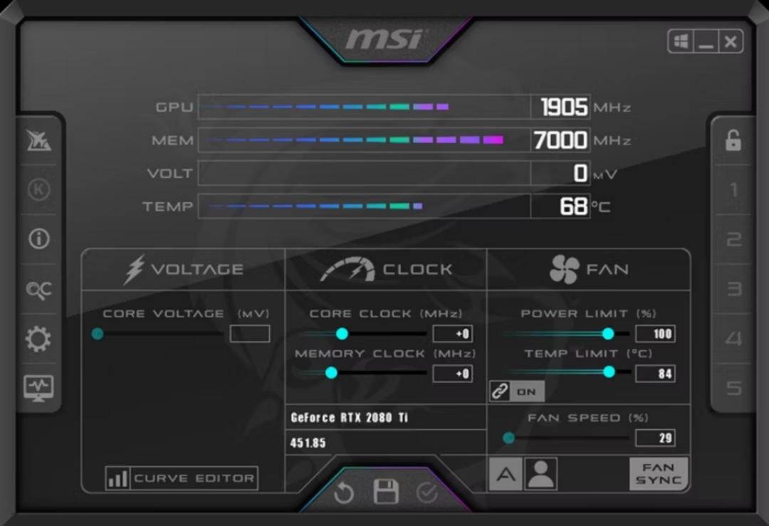 نرم‌افزار  MSI Afterburner