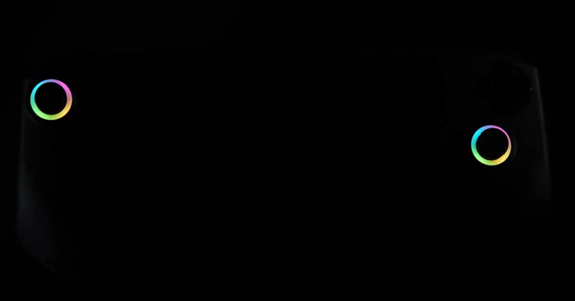 تریگرهای تزئین شده با نور RGB در دوطرف کنسول بازی دستی