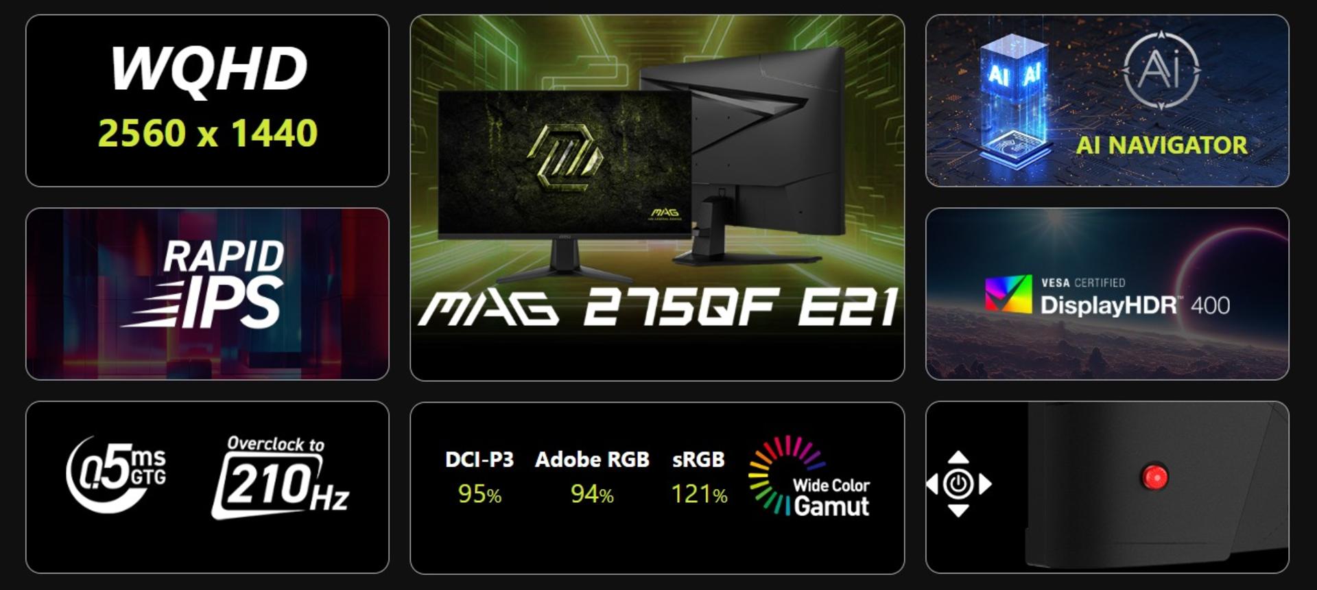 اینفوگرافی مانیتور MSI MAG 275QF