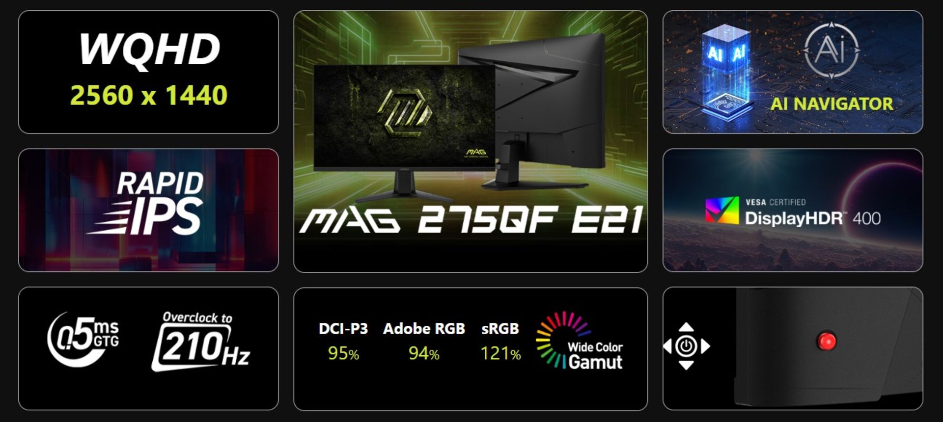 اینفوگرافی مانیتور MSI MAG 275QF