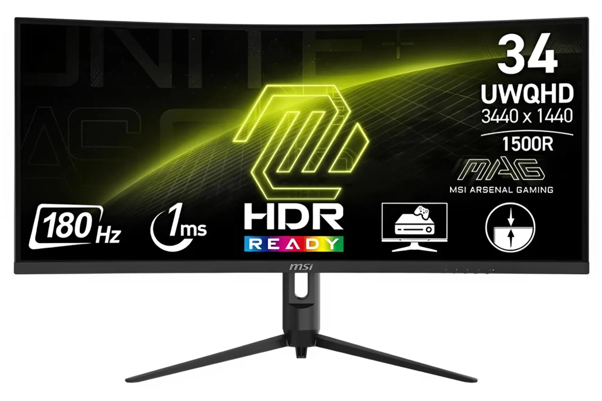 رزولوشن و کیفیت تصویر مانیتور ام اس آی 34 اینچ مدل MAG 342CQR E2