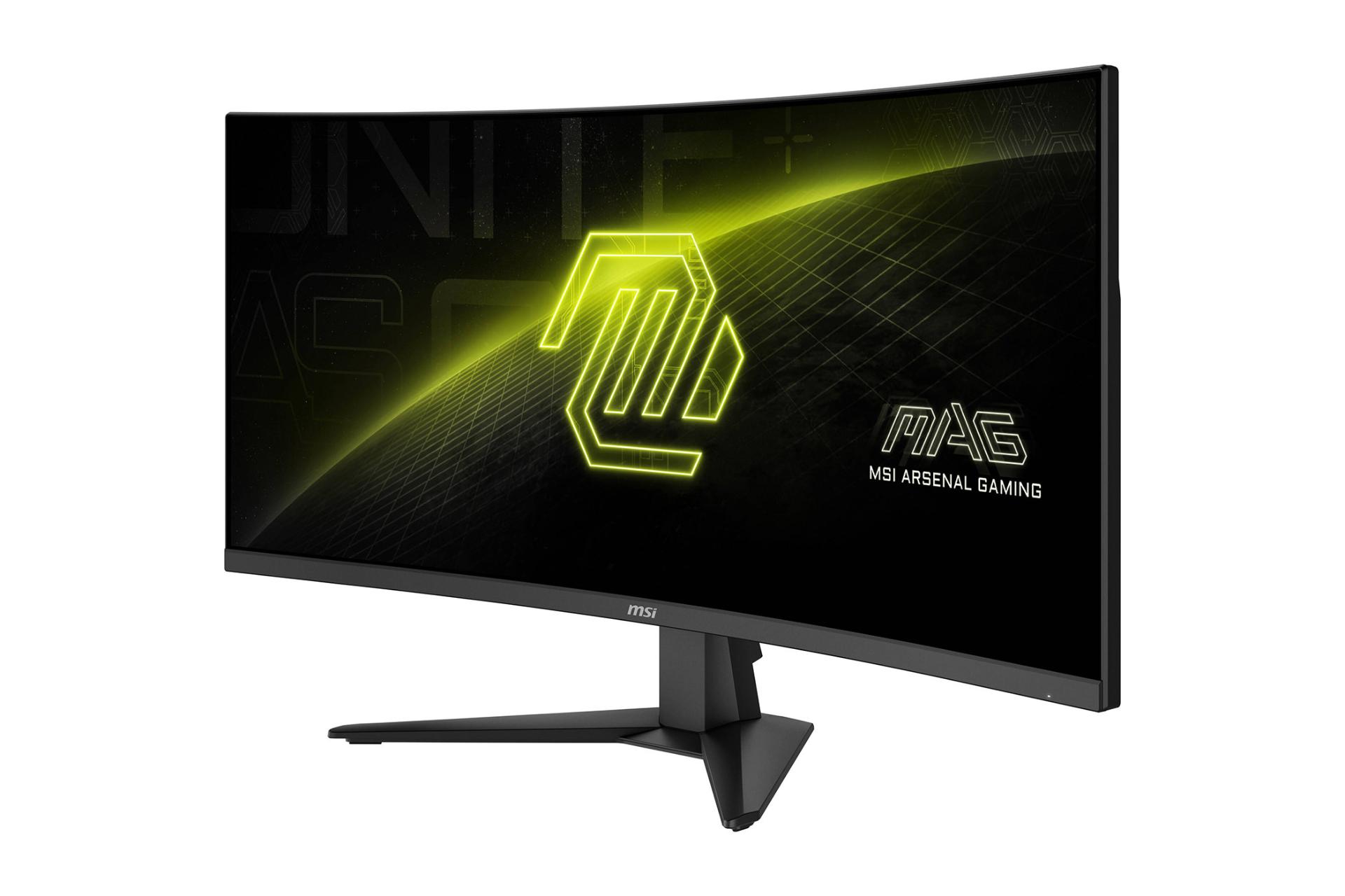 مانیتور ام اس آی MSI MAG 346CQ نمای جلو و راست
