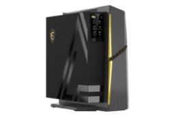 نمای نیمرخ کیس اسمبل شده MEG Trident X2 14th ام اس آی با نمایش پنل جلو و سمت چپ