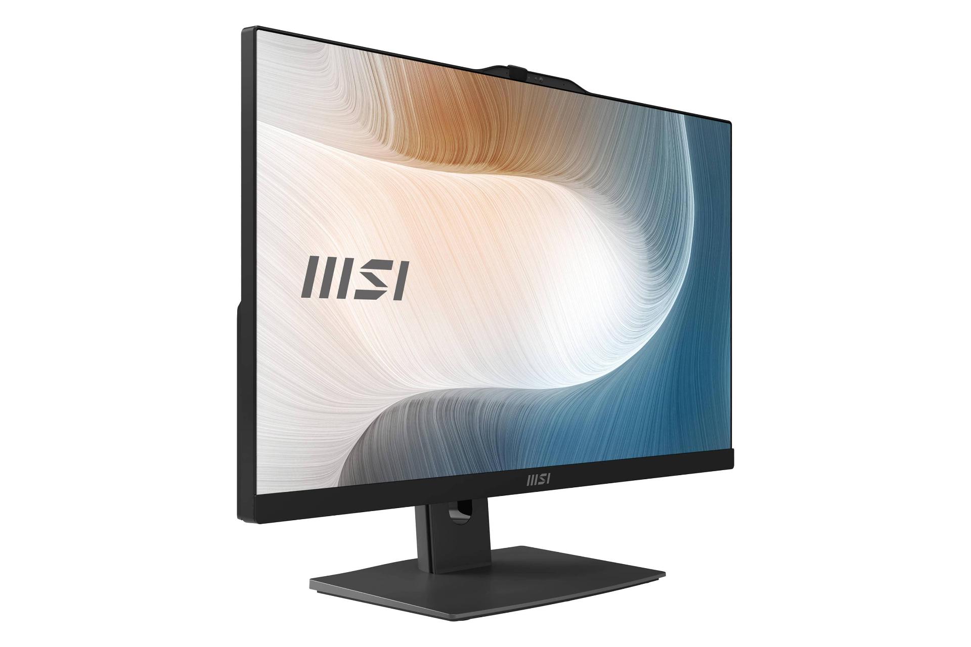 نمای نیمرخ کامپیوتر همه کاره Modern AM272P 1M ام اس آی با نمایش لبه سمت چپ رنگ مشکی