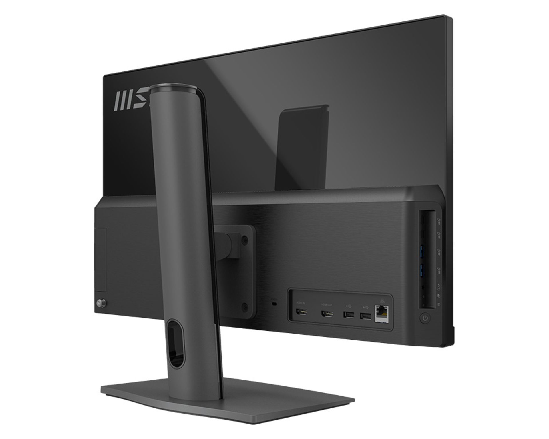 کامپیوتر MSI Modern All-in-one از نمای پشت مانیتور