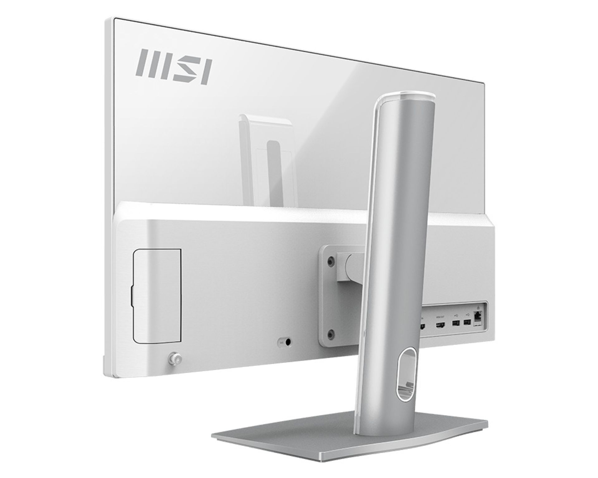 کامپیوتر MSI Modern All-in-one از نمای پشت مانیتور