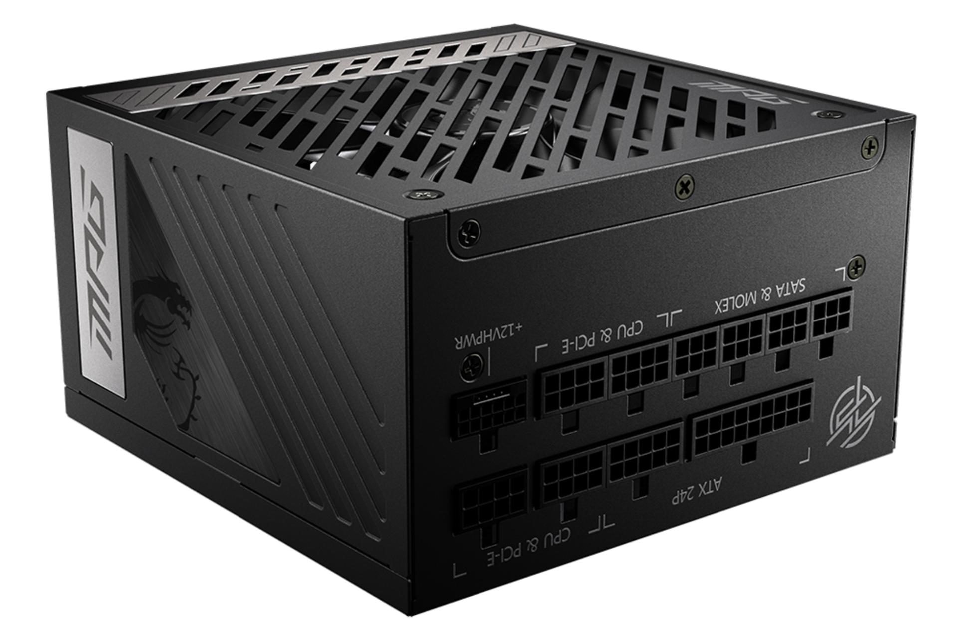 کانکتور و اتصال پاور کامپیوتر ام اس آی MPG A850G PCIE5 با توان 850 وات