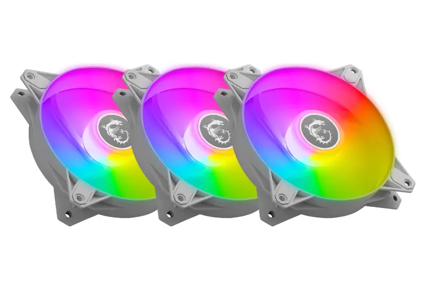 فن کیس ام اس آی MPG F120 ARGB بسته 3 عددی رنگ سفید