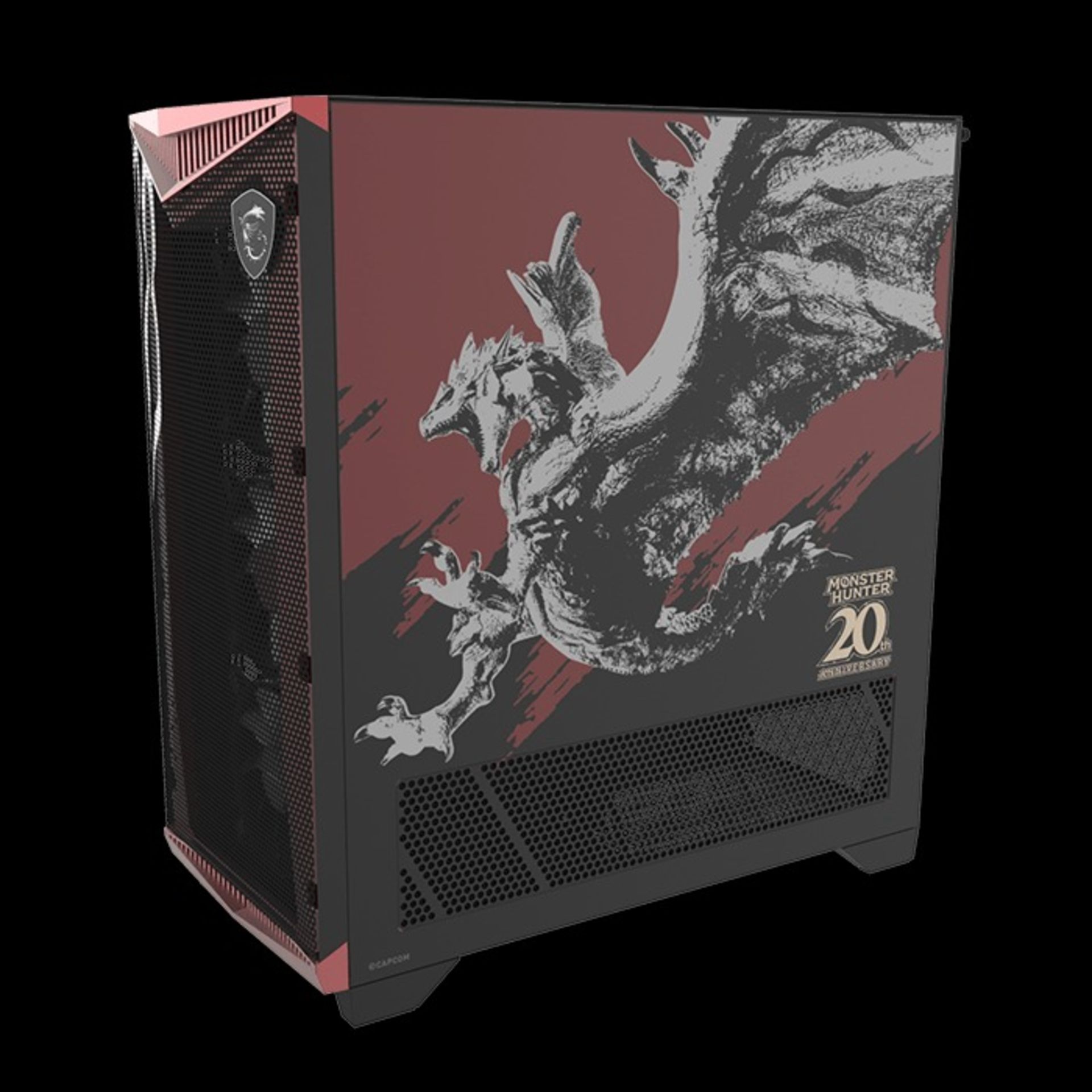 کیس گیمینگ MSI MPG GUNGNIR 300 Monster Hunter Edition از نمای جانبی