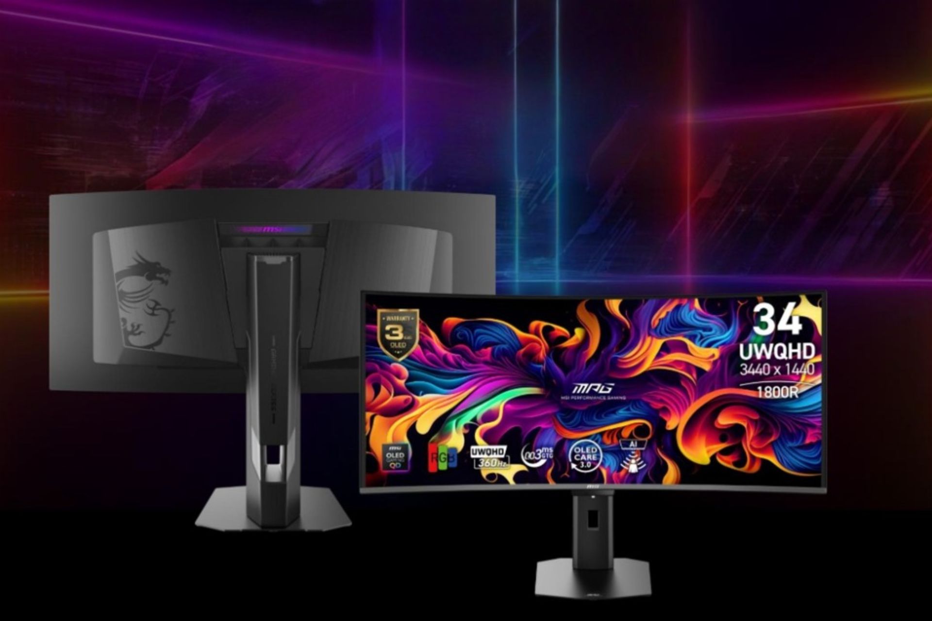 پنل پشت و جلو مانیتور گیمینگ ام‌اس‌آی X36