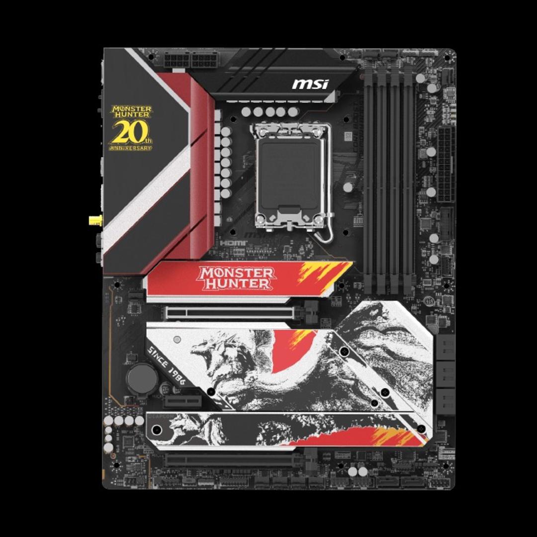 مادربرد MSI MPG Z790 EDGE Monster Hunter Edition از نمای روبه‌رو