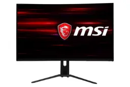 نمای جلو و لوگوی مانیتور ام اس آی 32 اینچ مدل Optix MAG322CQR