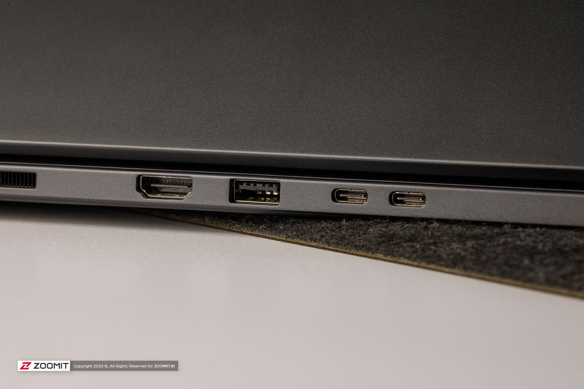 Ports of a laptop