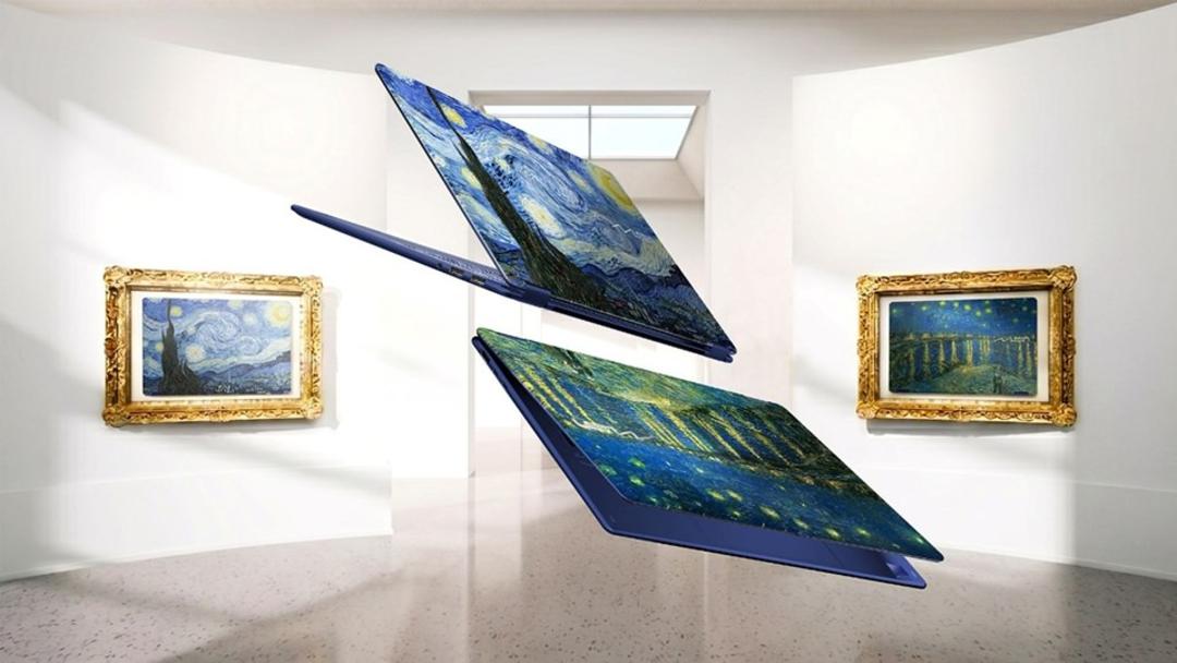 لپ‌تاپ MSI Prestige 14 Flip AI+ Vincent van Gogh Edition نمای پشت