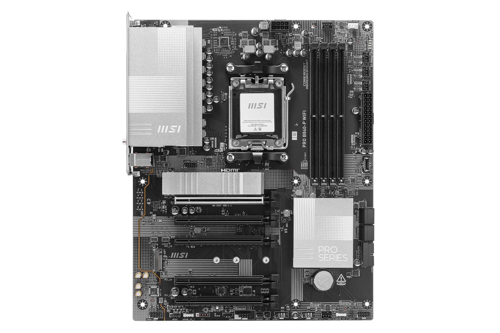 مادربرد ام اس آی PRO B840-P WIFI نمای روبرو