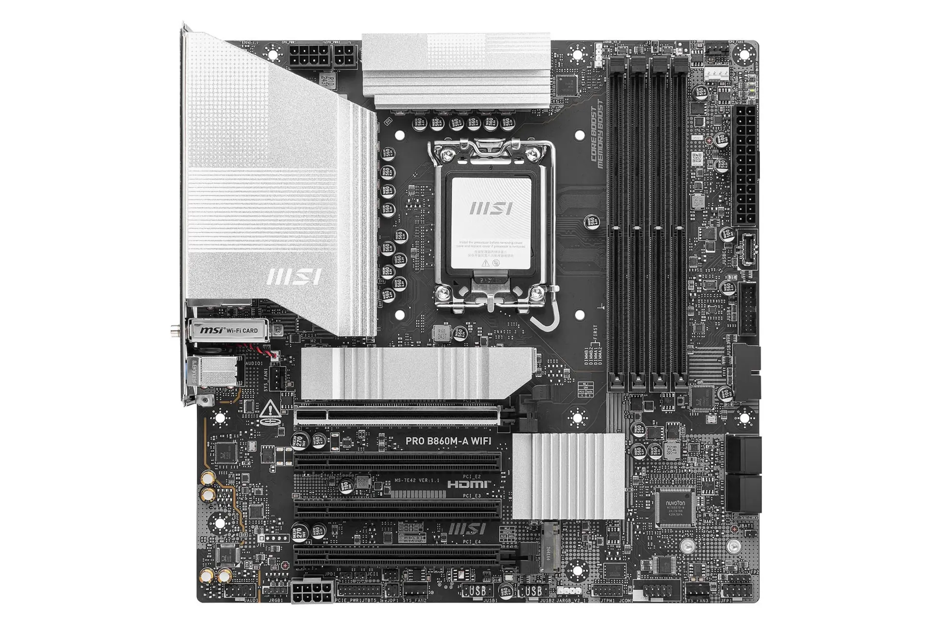 مادربرد ام اس آی PRO B860M-A WIFI نمای روبرو