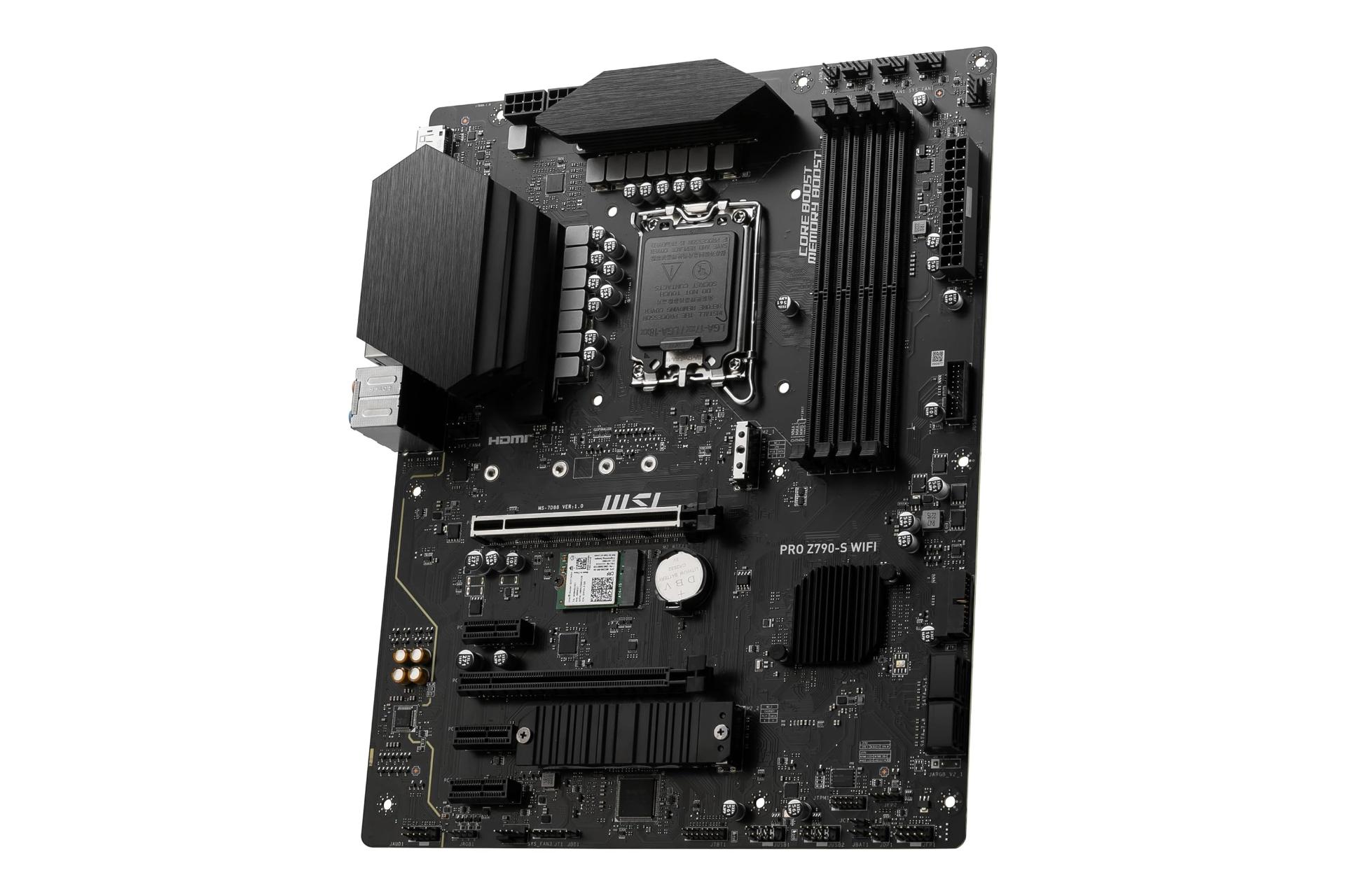 نمای کناری مادربرد ام اس آی MSI PRO Z790-S WIFI