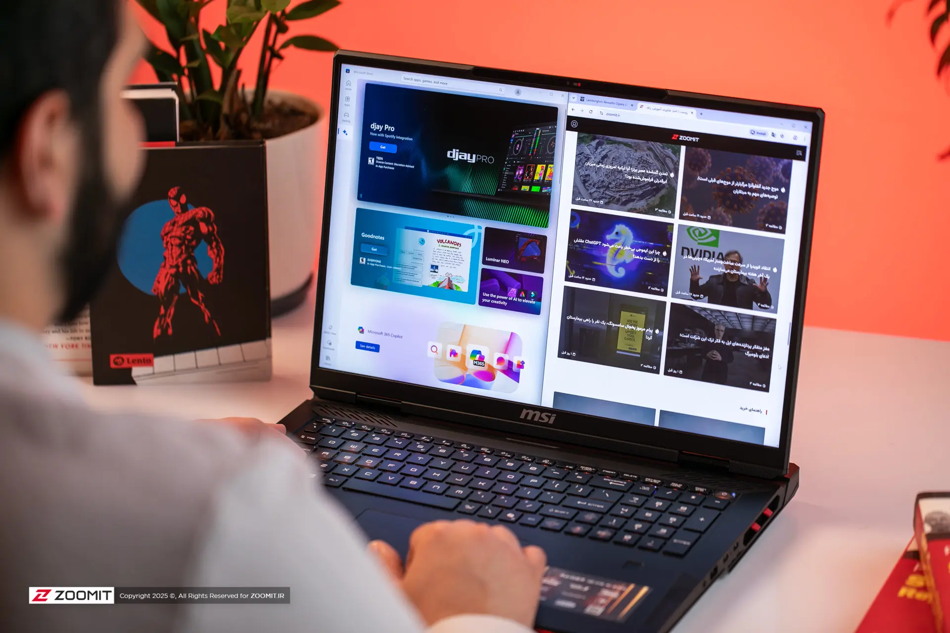 چندوظیفگی با لپ‌تاپ  MSI Raider 18 HX AI A2XWX