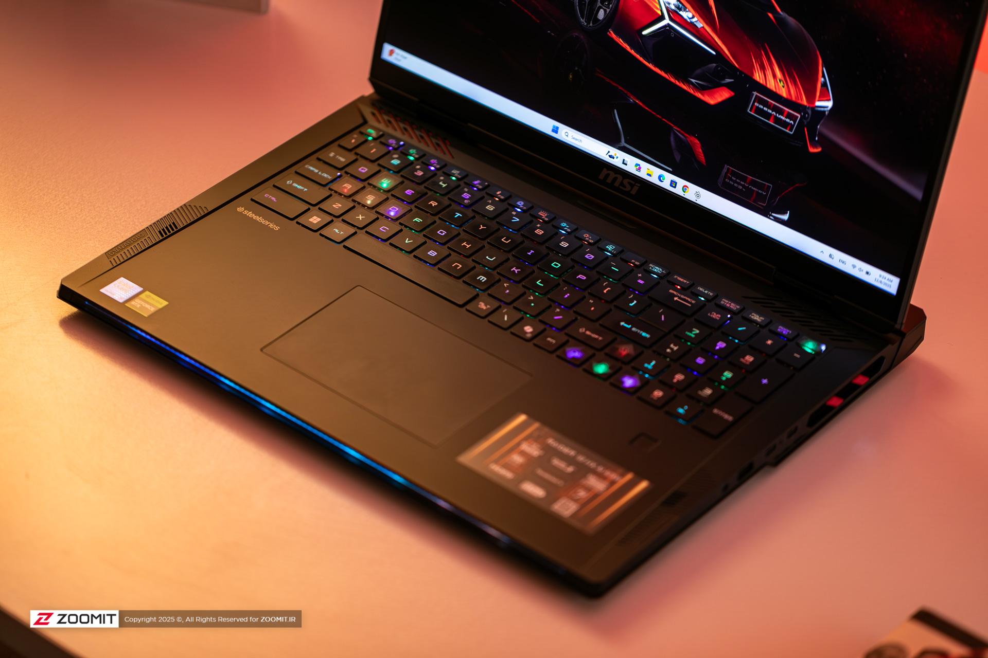 کیبورد لپ‌تاپ  MSI Raider 18 HX AI A2XWX